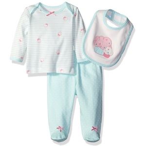 Adorable 3month sweet cupcake design outfit. 3 pcs